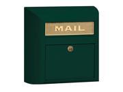 Salsbury 4150P GRN Modern Mailbox Plain Door Green