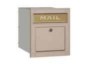 Salsbury 4145P BGE Cast Aluminum Column Mailbox Locking Plain Door Beige