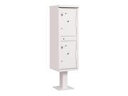 Salsbury 3302WHT P Outdoor Parcel Locker Includes Pedestal and Master Commercial Locks 2 Compartments White Private Access