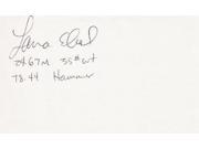 Lance Deal Autographed Olympic 3x5 Index Card with inscription 1996 Silver Medalist