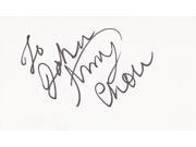 Amy Chow Autographed 3x5 Index Card with personalization 1984 Gold and Silver Medalist