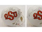 Barry Sanders Thurman Thomas Signed Oklahoma State Riddell F S Replica Helmet w Greatest College Back Field Ever