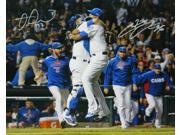 Hector Rondon Miguel Montero Dual Signed Chicago Cubs Celebration Hug 16x20 Photo