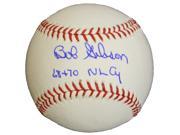 Bob Gibson Signed Rawlings MLB Baseball w 68 70 NL Cy