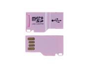 USB 2.0 T Flash TF Micro SD SDHC Memory Card Reader Writer Adaptor 2 0 PINK