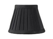 Black with Honey Comb Lining Pleated Clip on Candlelabra Shantung Fabric Lamp Shade 3x5x4