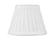 Down White Pleated Clip on Candlelabra Shantung Fabric Lamp Shade 3x5x4
