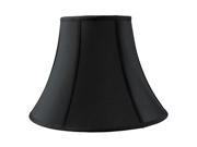 Bold Black with Gold Lining Shantung Fabric Bell Lamp Shade 8x16x12