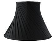 Crisp Twist Black Shantung Fabric Bell Lamp Shade 8x16x12