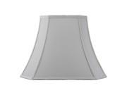 Square Cut Corner Eggshell Shantung Fabric Lamp Shade 9x16x12