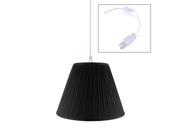 1 Light Plug In Swag Pendant Lamp Black 8x16x12