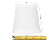 3x4x4 Chandelier White Linen Clip On Lamp shade
