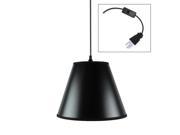 Swag Pendant Plug In One Light Bold Black Gold Shade