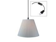Hanging Swag Pendant Plug In One Light Eggshell Shade