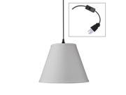 Swag Pendant Plug In One Light Light Oatmeal Shade