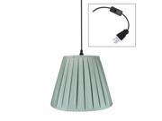 14 w 1 Light Plug In Swag Pendant Lamp Gray