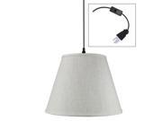 1 Light Swag Plug-In Pendant Hanging LampTextured Oatmeal 1 Light Swag Plug-In Pendant Hanging LampTextured Oatmeal
