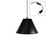 Swag Pendant Plug In One Light Black Gold Shade