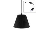 Hanging Swag Pendant Plug In One Light Black Shade
