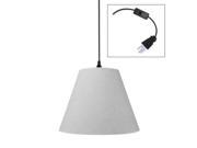 Swag Pendant Plug In One Light Sand Linen Shade