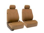 FH Group FH PU009102 Rome Leather Pair Bucket Seat Covers Airbag Ready Tan