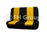 Solid Bench Seat Covers Yellow and Black