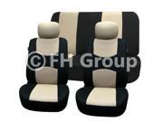 Fabric Seat Covers Airbag Compatible Split Rear W. 2 Detachable Headrests