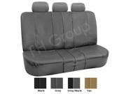 PU Leather 40 60 60 40 50 50 Split Bench Cover w. 3 Headrests Solid Gray