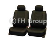Deluxe Leatherette Pair Bucket Seat Covers Airbag Ready BLK