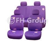 Exquisite embroider Seat Covers purple pink flower