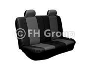 PU Leather 40 60 60 40 50 50 Split Bench Cover w. 2 Headrests Gray Black