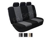 Fabric 40 60 60 40 50 50 Split Bench Cover w. 3 Headrests Gray Black