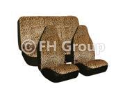 Leopard Print Seat Covers Full Set Airbag Compatible Split Rear