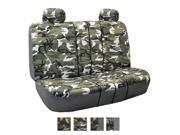 Camouflage Split Bench Seat Cover W. 2 Headrests Light