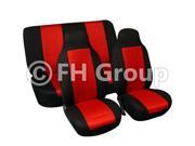 Fabric Fish Net Stitching Seat Covers W. Attached Front Headrest Solid Bench
