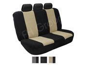 Fabric 40 60 60 40 50 50 Split Bench Cover w. 3 Headrests Beige Black