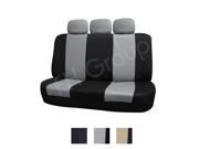 40 60 60 40 50 50 Split Bench Cover w. 3 Headrests Gray Black