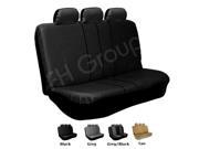 PU Leather 40 60 60 40 50 50 Split Bench Cover w. 3 Headrests Black