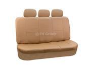 PU Leather Solid Bench Cover W. 3 Headest Covers Tan