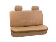PU Leather Solid Bench Cover W. 2 Headest Covers Tan
