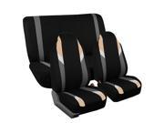 Car Seat Covers Beige Heavy Duty Carpet Floor Mat Highback for Auto 2 Headrests Beige