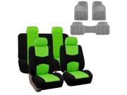 Car Seat Cover Full Set For For Auto Car SUV Truck Van w Floor Mat Green