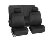 Car Seat Cover Neoprene Waterproof Pet Proof Full Set 2 Headrest Cover Black