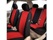 Car Seat Cover Neoprene Waterproof Pet Proof Full Set 4 Headrest Cover Red