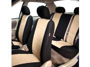 Car Seat Cover Neoprene Waterproof Pet Proof Full Set 4 Headrest Cover Beige