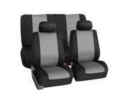 Car Seat Cover Neoprene Waterproof Pet Proof Full Set 2 Headrest Cover Gray