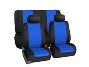 Car Seat Cover Neoprene Waterproof Pet Proof Full Set 2 Headrest Cover Blue