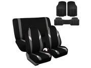 Car Seat Covers Heavy Duty Floor Mat Highback for Auto 2 Headrests Gray Car Seat Covers Heavy Duty Floor Mat Highback for Auto 2 Headrests Gray