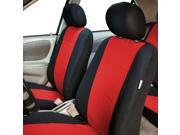Car Seat Cover Neoprene Waterproof Pet Proof Full Set 2 Headrest Cover Red