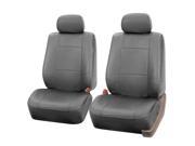 PU Leather Front Bucket Pair Gray for Auto with Seat Back Organizer for Auto Car SUV Truck